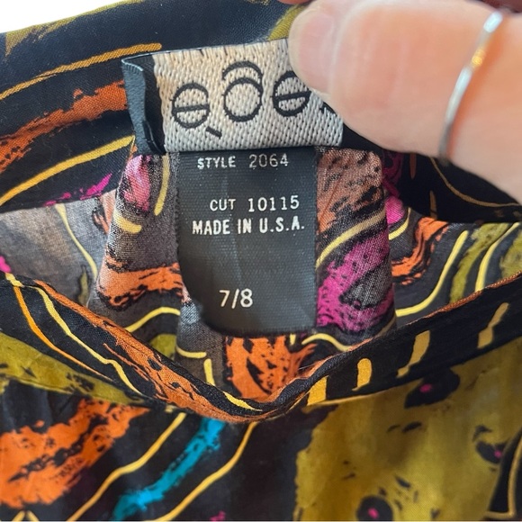 80s vintage abstract midi maxi skirt size small - Picture 13 of 14